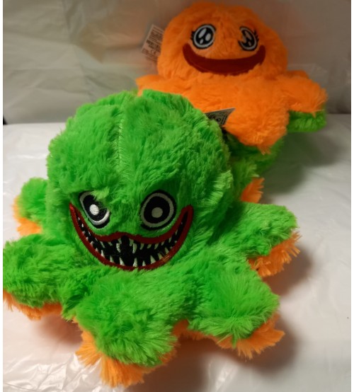 Plīša rotaļlieta Huggy Wuggy astoņkājis divpusējs zaļš/oranžs 22 cm 00071-zals